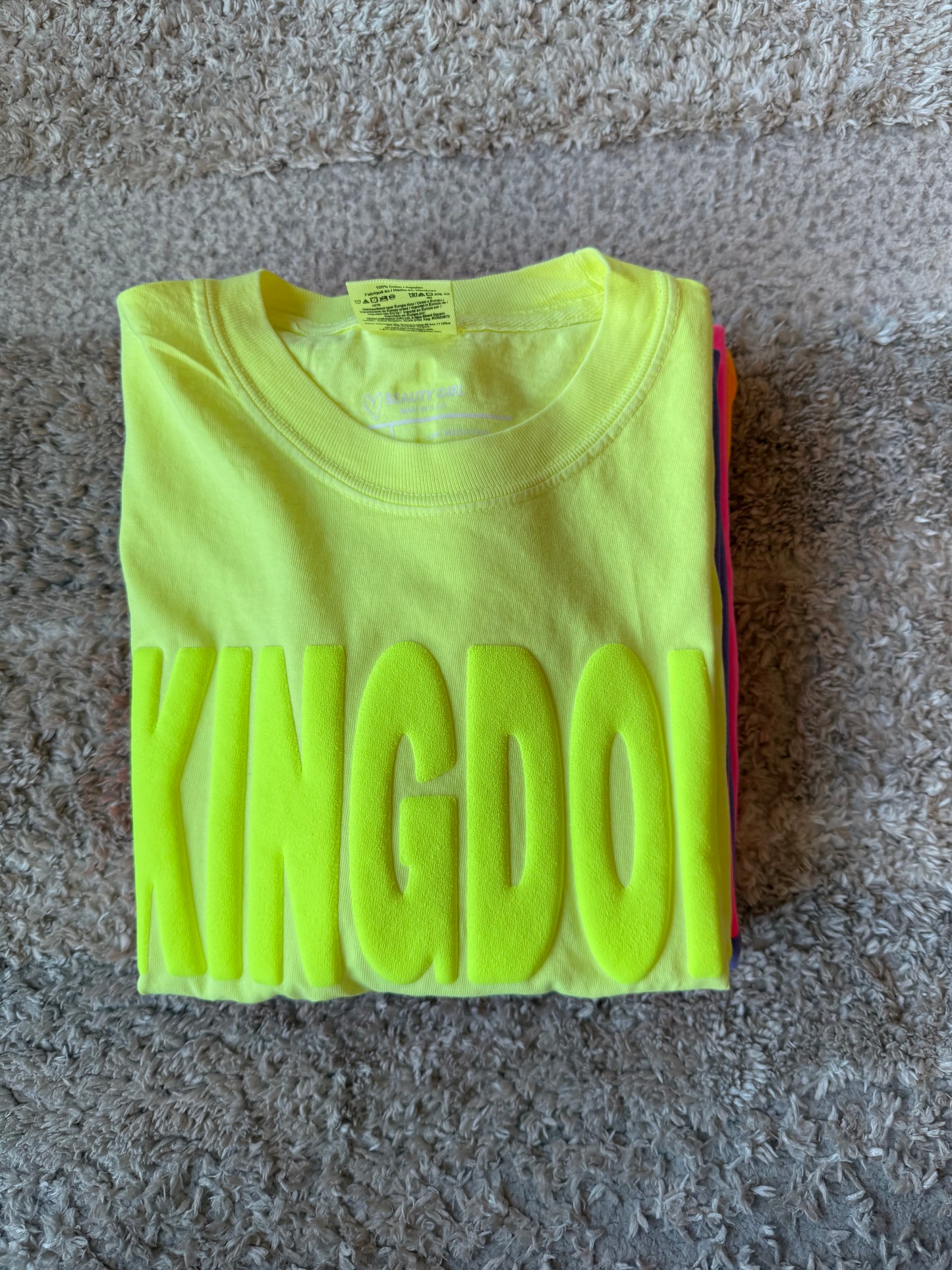 Neon Yellow KINGDOM COME Comfort Colors unisex tee