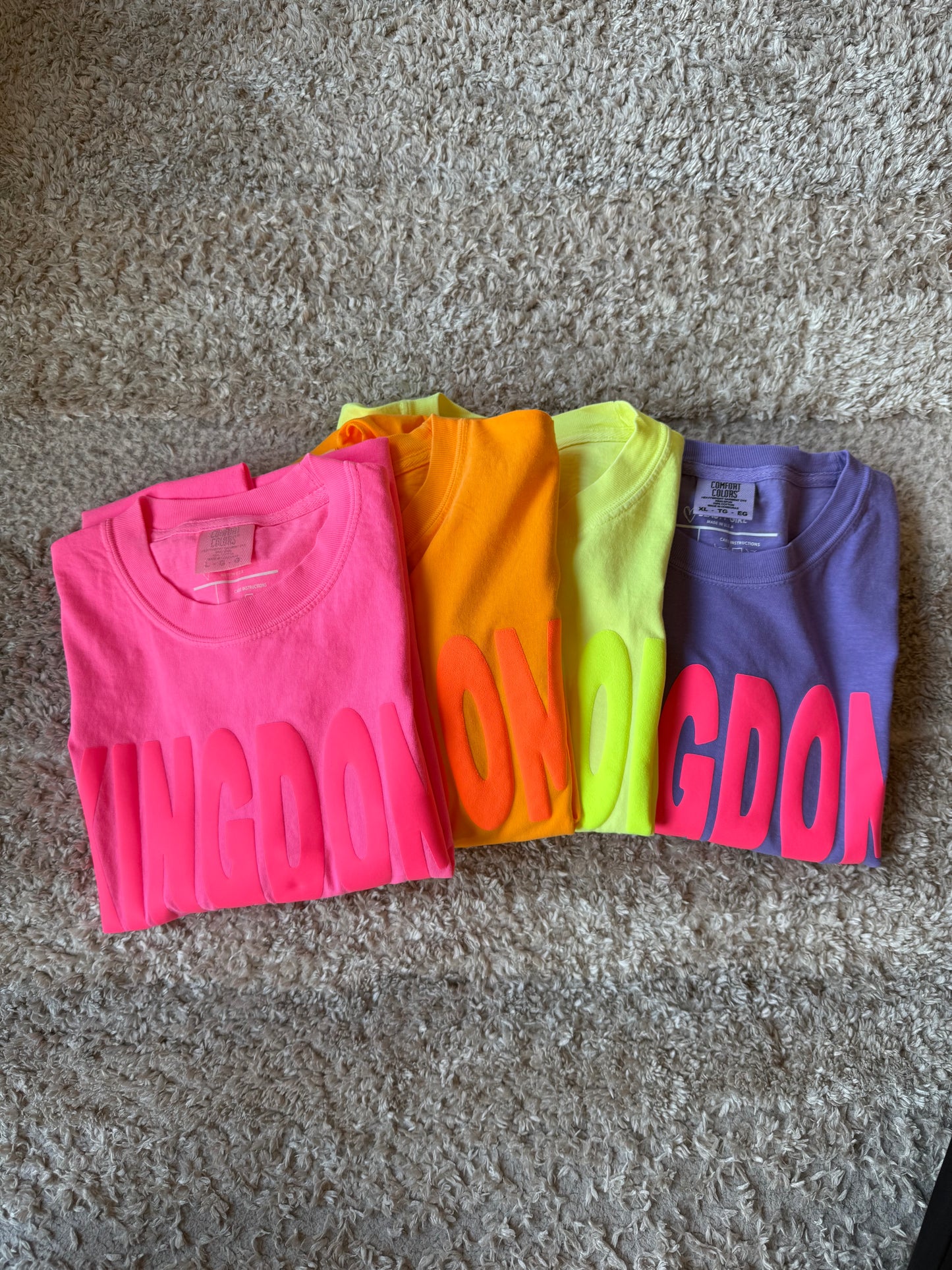 Bright orange KINGDOM COME Comfort Colors unisex tee