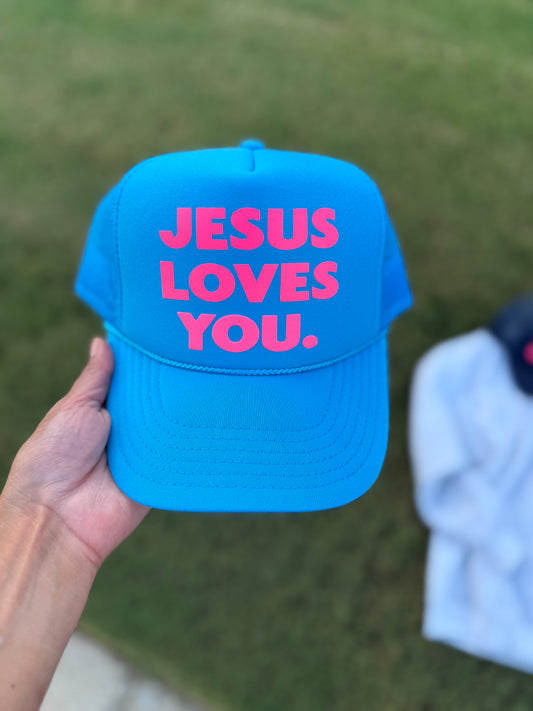 JESUS LOVES YOU trucker hat