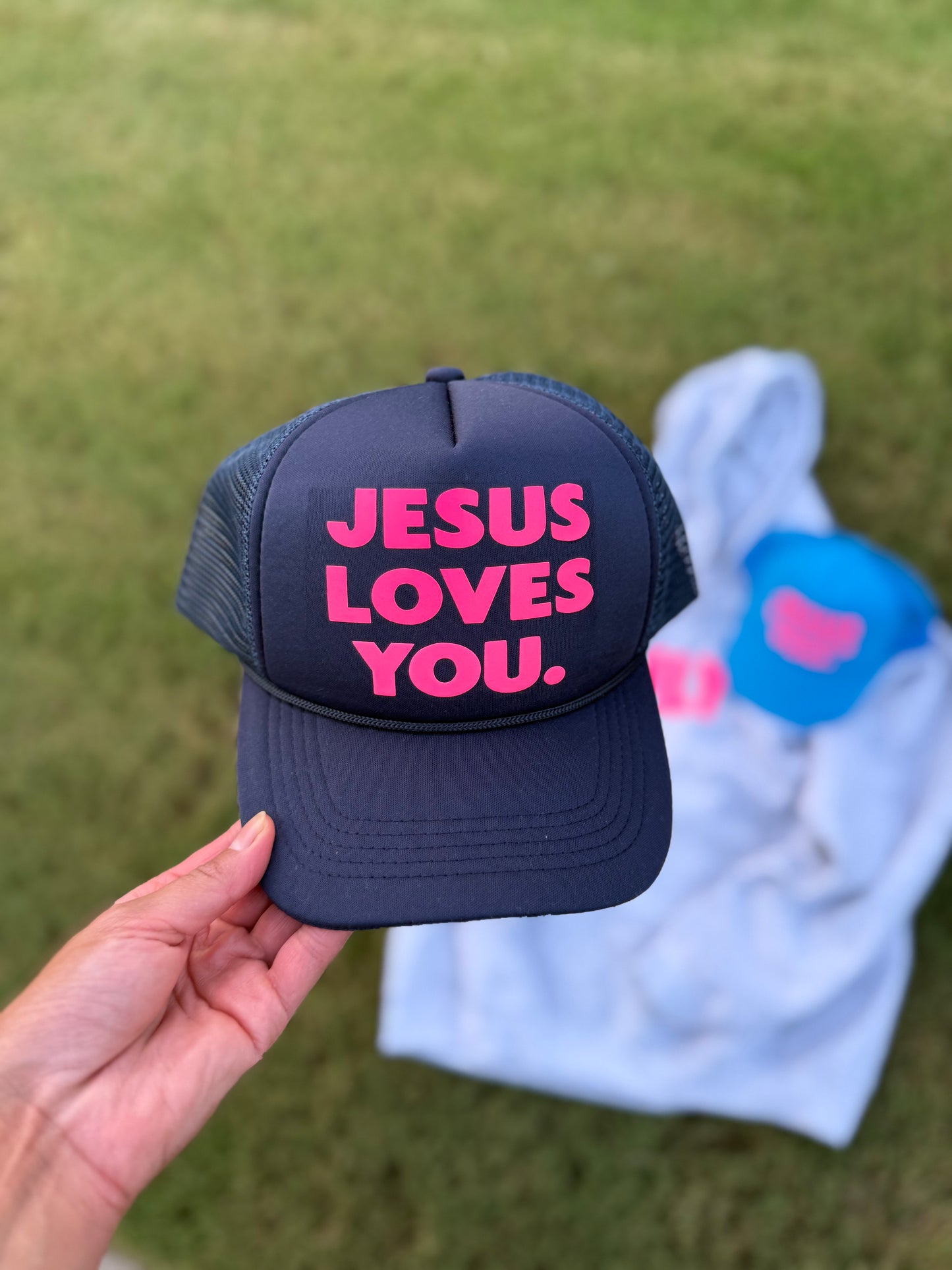 JESUS LOVES YOU trucker hat