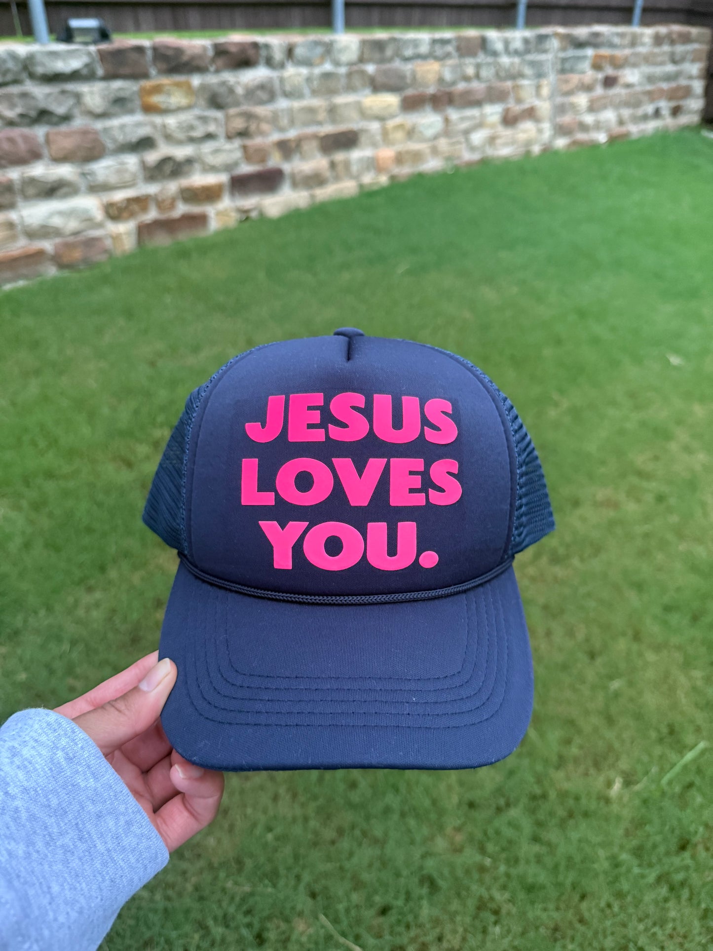 JESUS LOVES YOU trucker hat